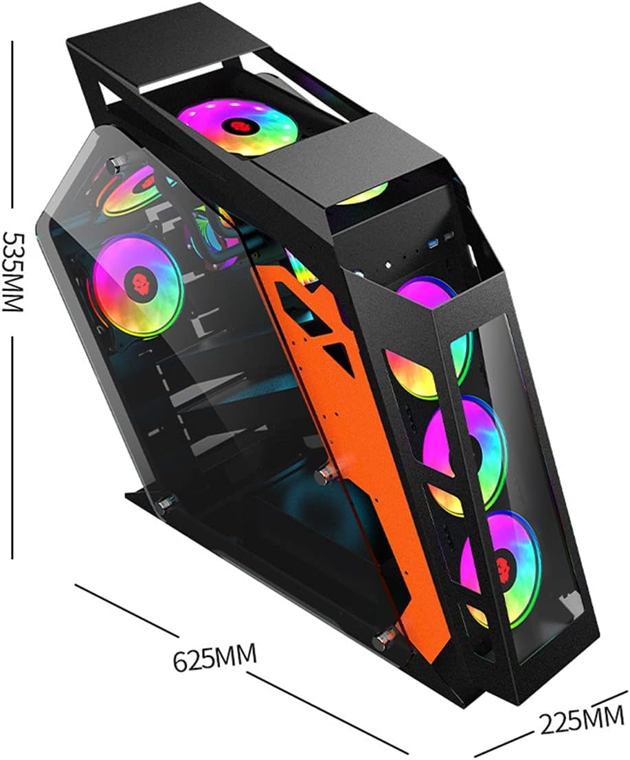 Emperor ATX Robotik Kumandalı 7 RGB Fanlı Şeffaf Cam Panel Gaming Oyuncu Bilgisayar Kasası