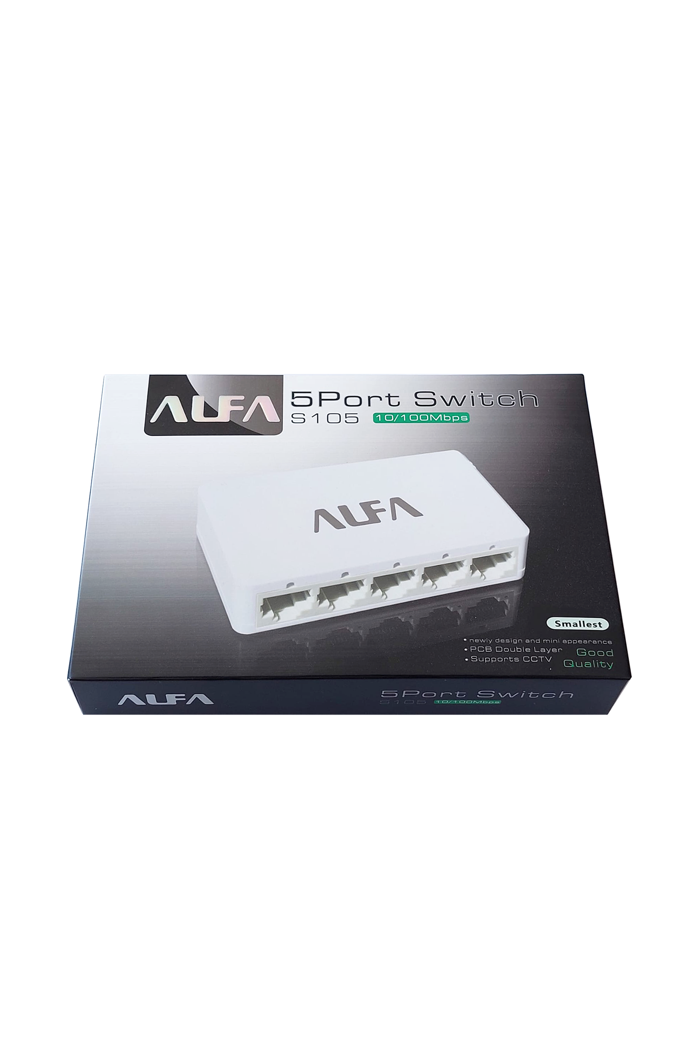 Alfanet S105, 5-port 10/100 Mbps Desktop Fast Ethernet Switch Beyaz internet Kablo Çoğaltıcı