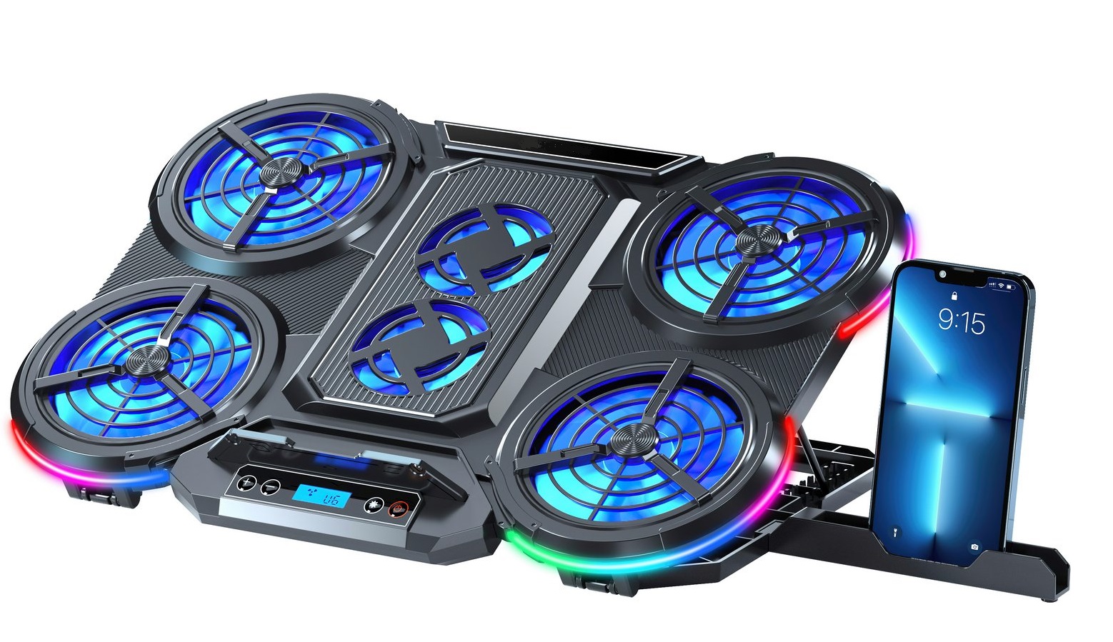 Ice Cooler 6 RGB Fanlı  2000 RPM Yüksek Performans Ayarlanabilir Dizüstü Notebook Bilgisayar Standı