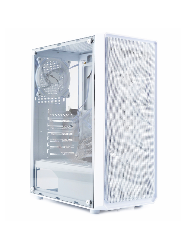 Beyaz Ice Drill 4 RGB Fanlı Mesh Panel ATX PC Gaming Bilgisayar Oyuncu Kasası