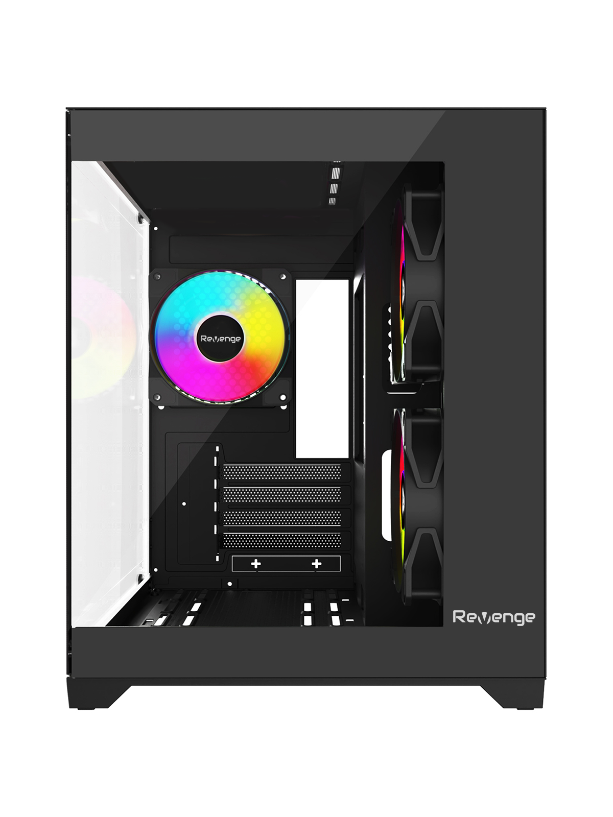 Nova Siyah 3 Rgb Fanlı Temperli Cam Panel Boş m-ATX Gaming Oyuncu Bilgisayar Kasası