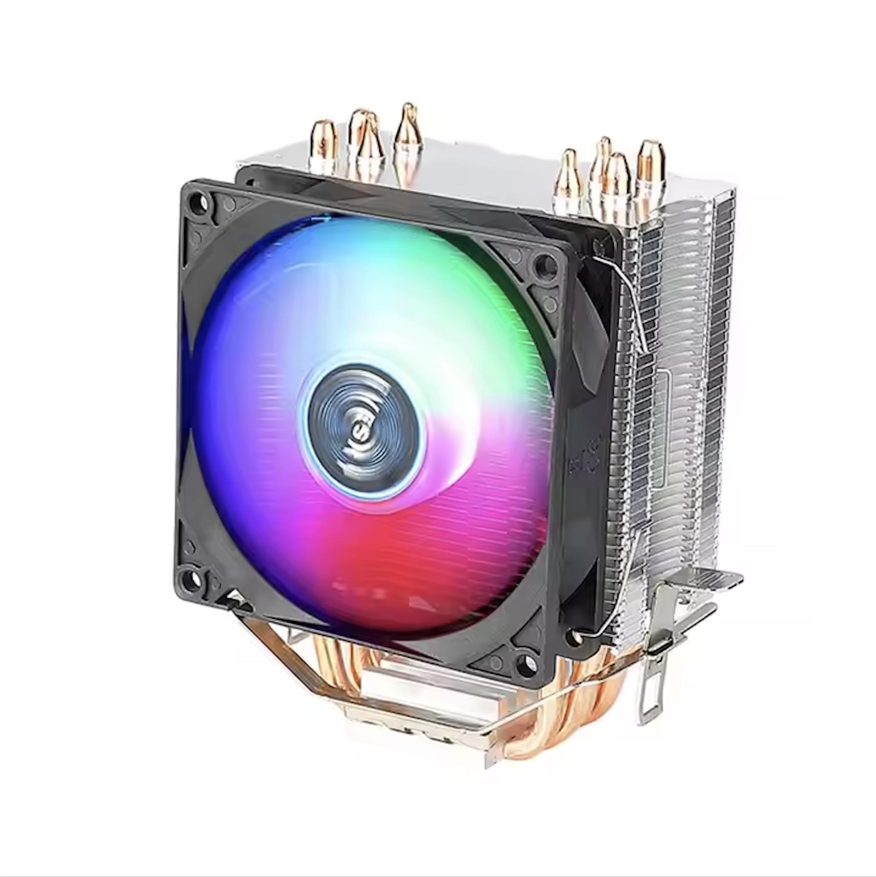 Databyte Evesky 400 Kule Tipi Rainbow Gaming İşlemci Fanı 4 Bakır Kanallı CPU Fan Soğutma Sistemi