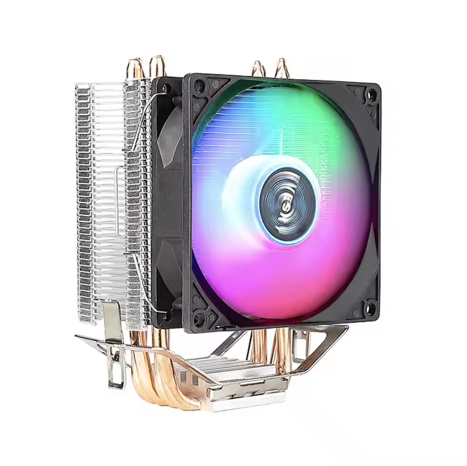 Databyte Evesky 400 Kule Tipi Rainbow Gaming İşlemci Fanı 4 Bakır Kanallı CPU Fan Soğutma Sistemi