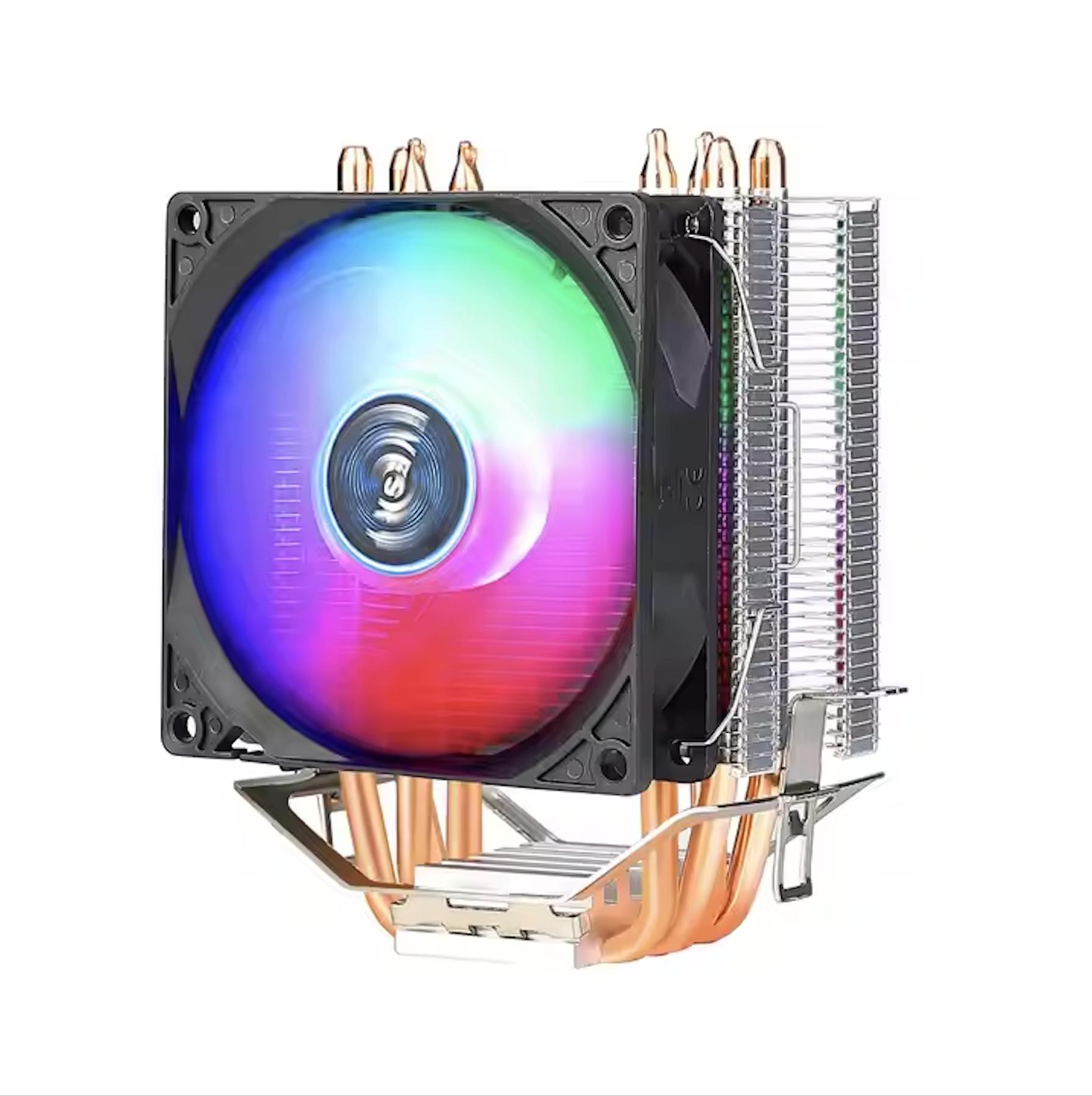 Databyte Evesky 400 Kule Tipi Rainbow Gaming İşlemci Fanı 4 Bakır Kanallı CPU Fan Soğutma Sistemi