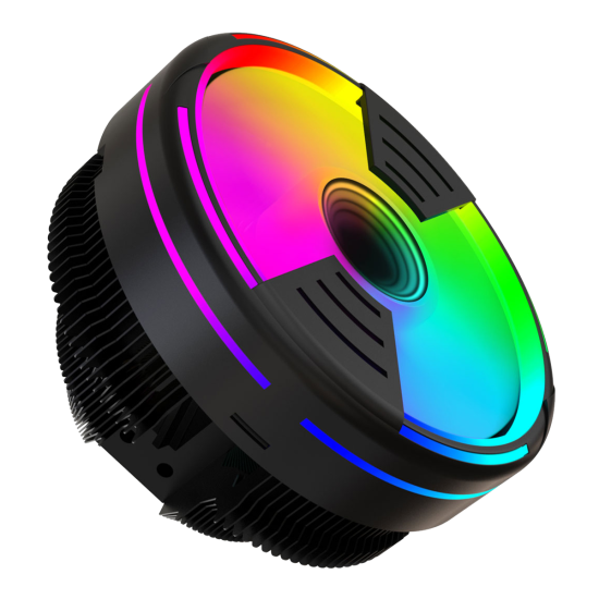 Tornado Rainbow 17 Modlu Ufo CPU İşlemci Fanı Intel AMD Uyumlu 130x130x95mm CPU Fan