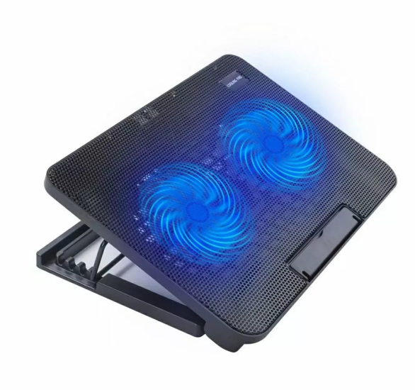 N99 Çift Fanlı Laptop Soğutucu Mavi Led Işıklı Ayarlanabilir Dizüstü Notebook Bilgisayar Stand 17’’