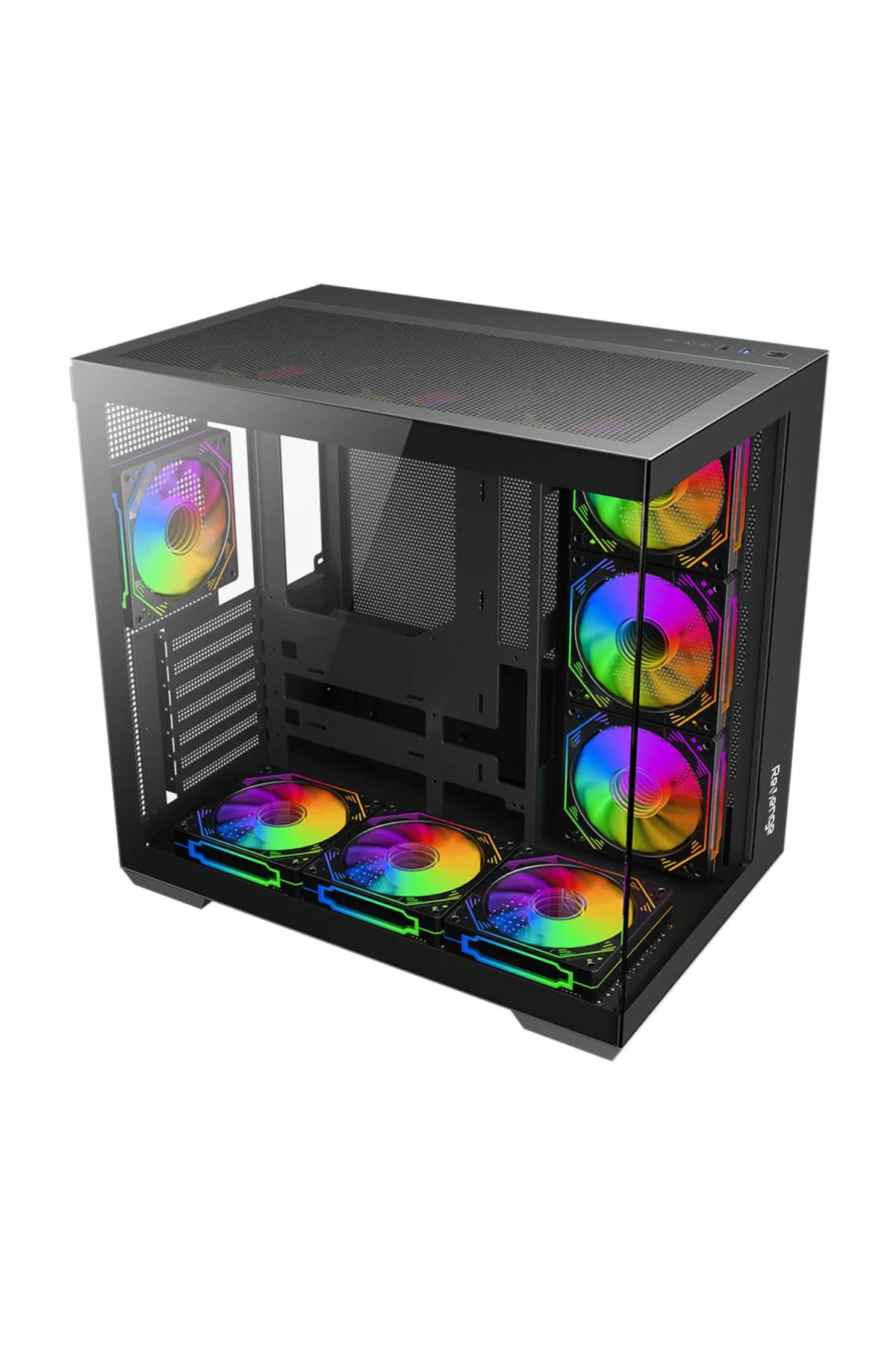 Supernova 7 RGB Fanlı ATX Temperli Cam Panel Akvaryum Gaming Bilgisayar Kasası