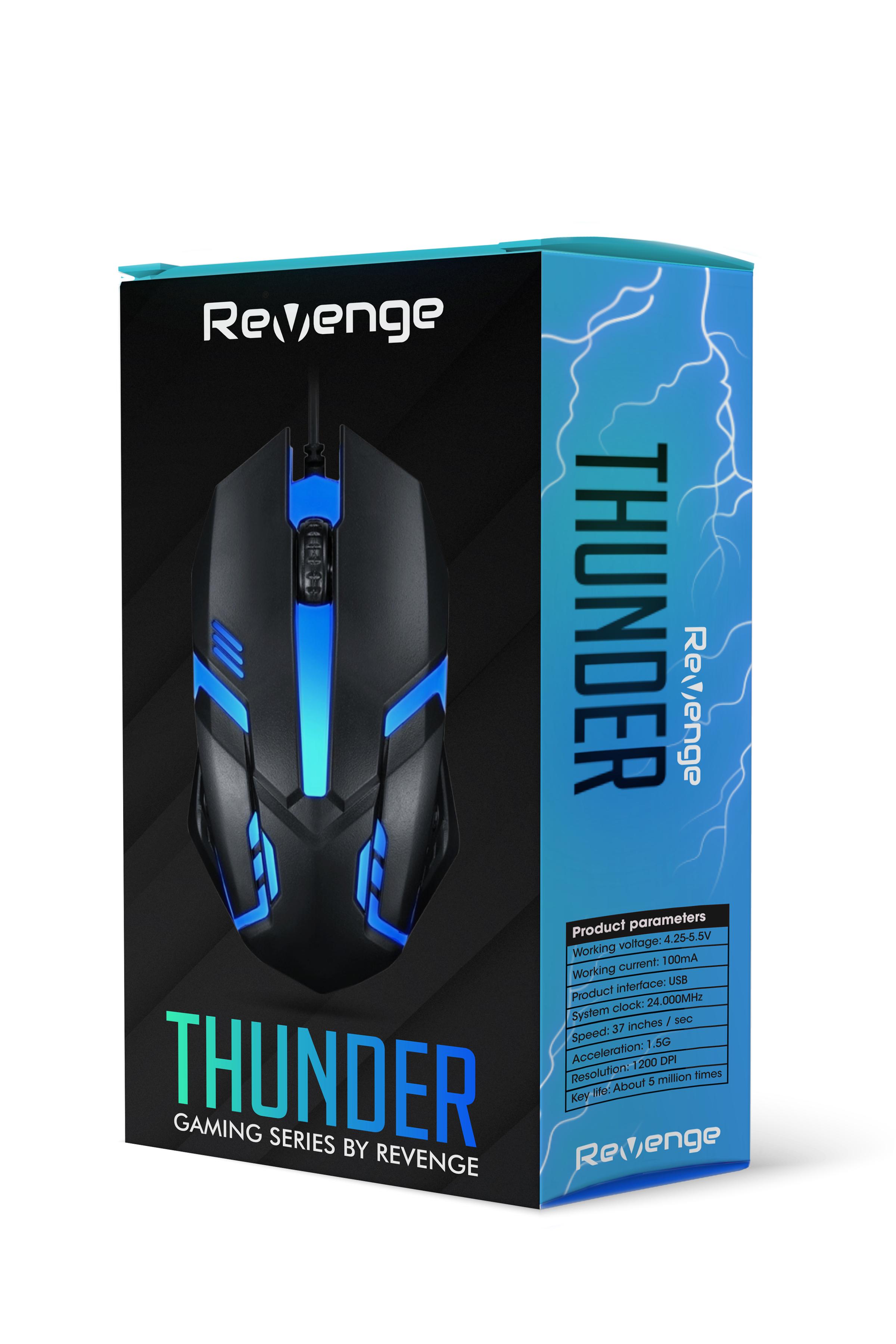 Revenge Thunder RGB Kablolu 7 Renk Modu Gaming Oyuncu Mouse Optik